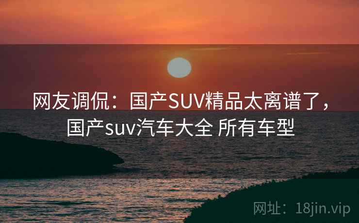 网友调侃:国产SUV精品太离谱了,国产suv汽车大全 所有车型 网友调侃:国产SUV精品太离谱了,国产suv汽车大全 所有车型